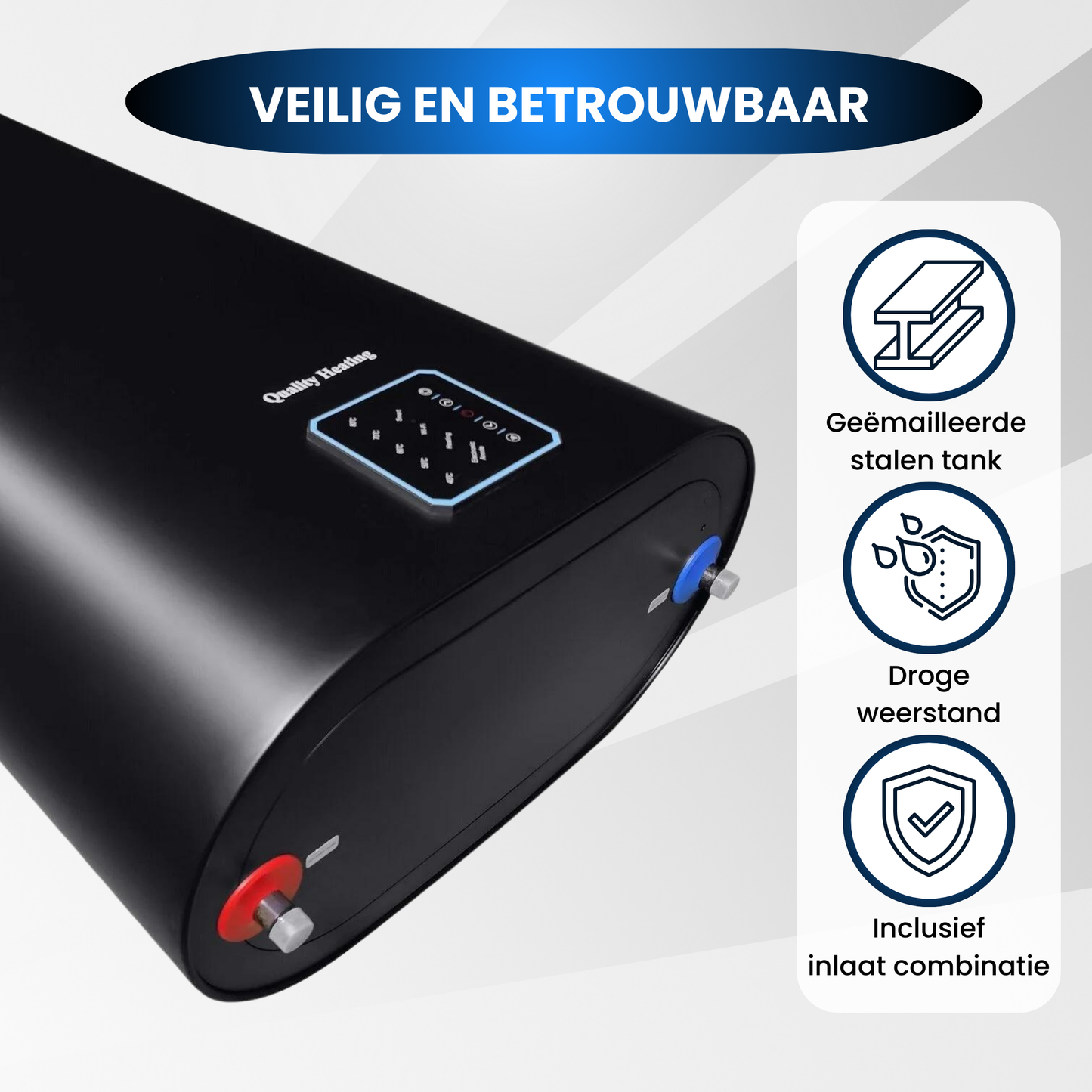 Chaudière électrique double Performance QH Wifi de 50 litres avec commandes numériques