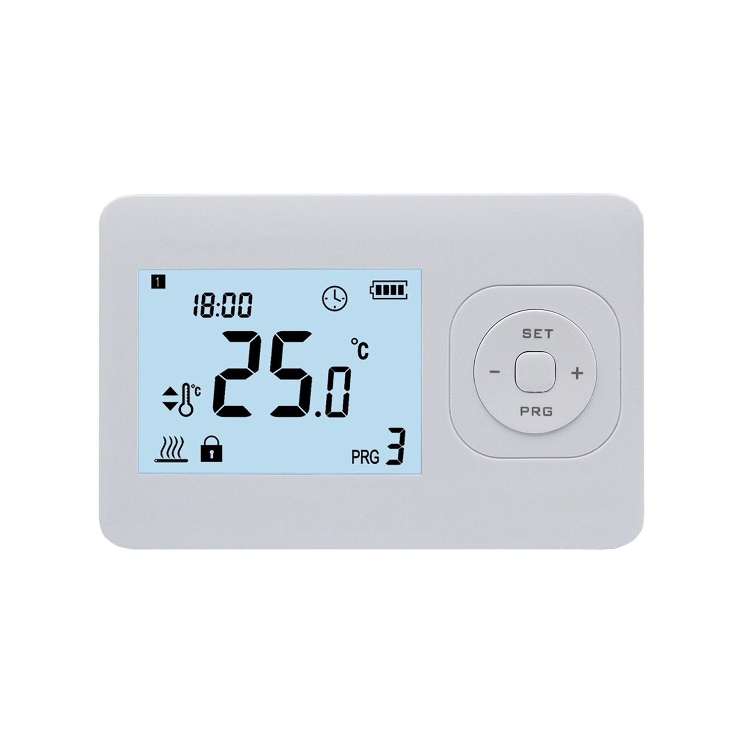 Thermostat horaire pour chaudière (CV) - Numérique - Marche/Arrêt - Blanc