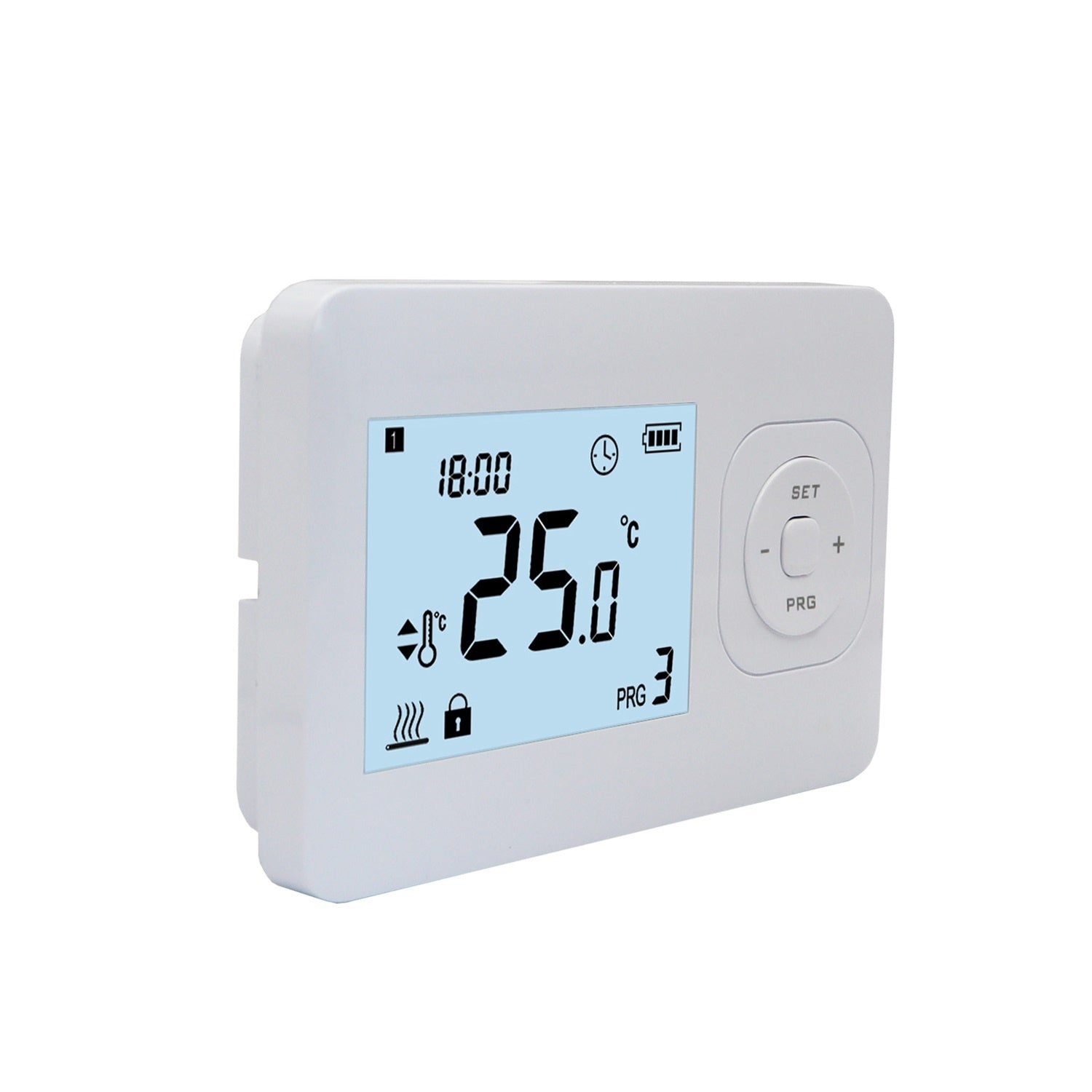 Thermostat horaire pour chaudière (CV) - Numérique - Marche/Arrêt - Blanc