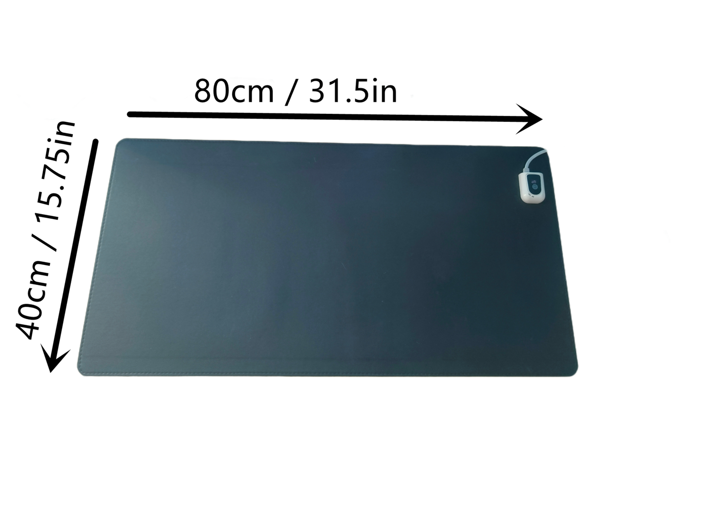 Série QH-BV Sous-main infrarouge noir 40 x 80 cm réglable en puissance
