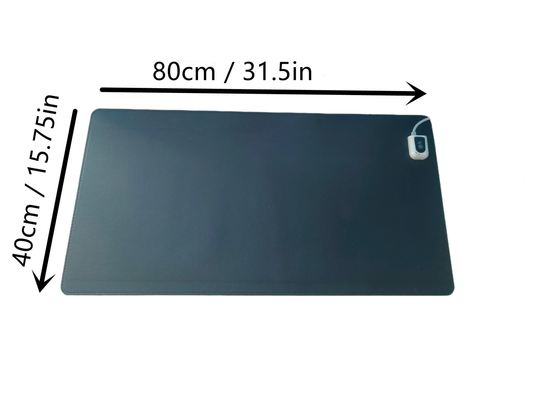 Série QH-BV Sous-main infrarouge noir 40 x 80 cm réglable en puissance
