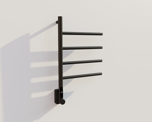 Radiateur sèche-serviettes électrique noir avec thermostat