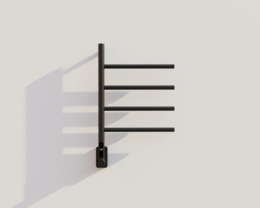Radiateur sèche-serviettes électrique noir avec thermostat