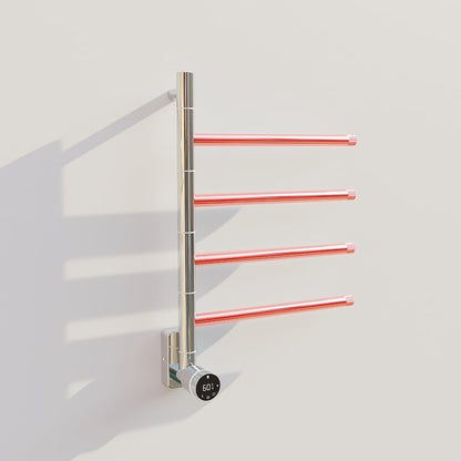 Radiateur sèche-serviettes électrique chromé avec thermostat