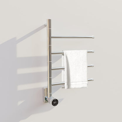 Radiateur sèche-serviettes électrique chromé avec thermostat