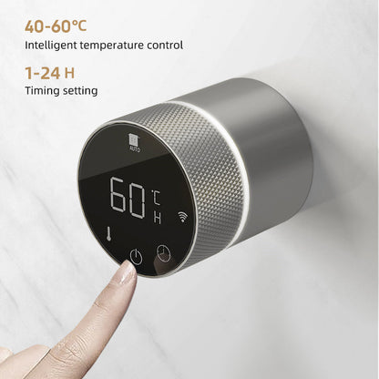 Radiateur sèche-serviettes électrique aspect métal avec thermostat