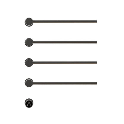 Radiateur sèche-serviettes électrique noir avec thermostat L-SR0200-B