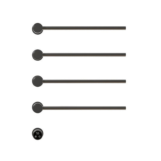 Radiateur sèche-serviettes électrique noir avec thermostat L-SR0200-B