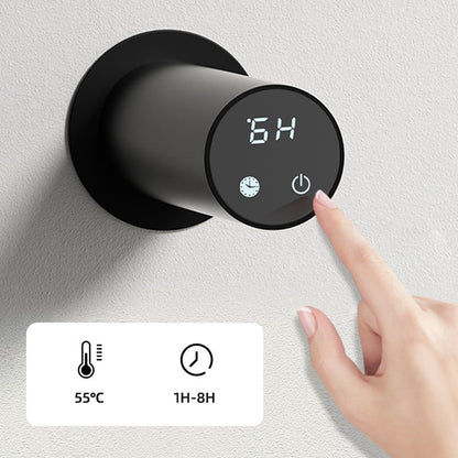 Radiateur sèche-serviettes électrique noir avec thermostat L-SR0003-B