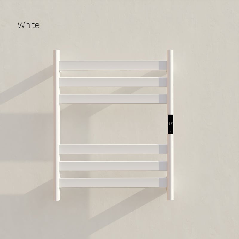 Radiateur sèche-serviettes électrique noir avec thermostat A-CS06G-W