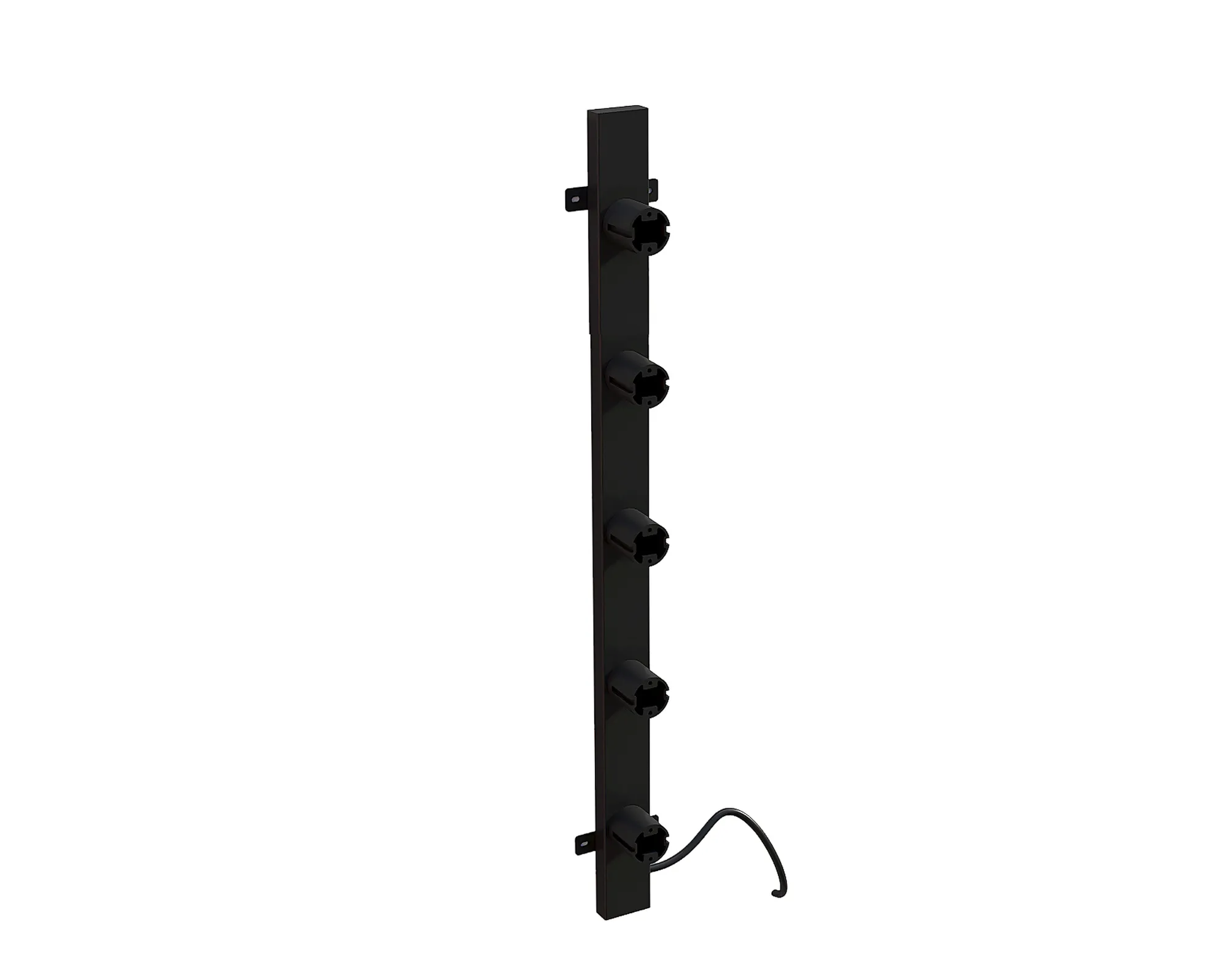 Radiateur sèche-serviettes électrique noir avec thermostat L-SR0200-B