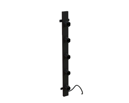 Radiateur sèche-serviettes électrique noir avec thermostat L-SR0200-B