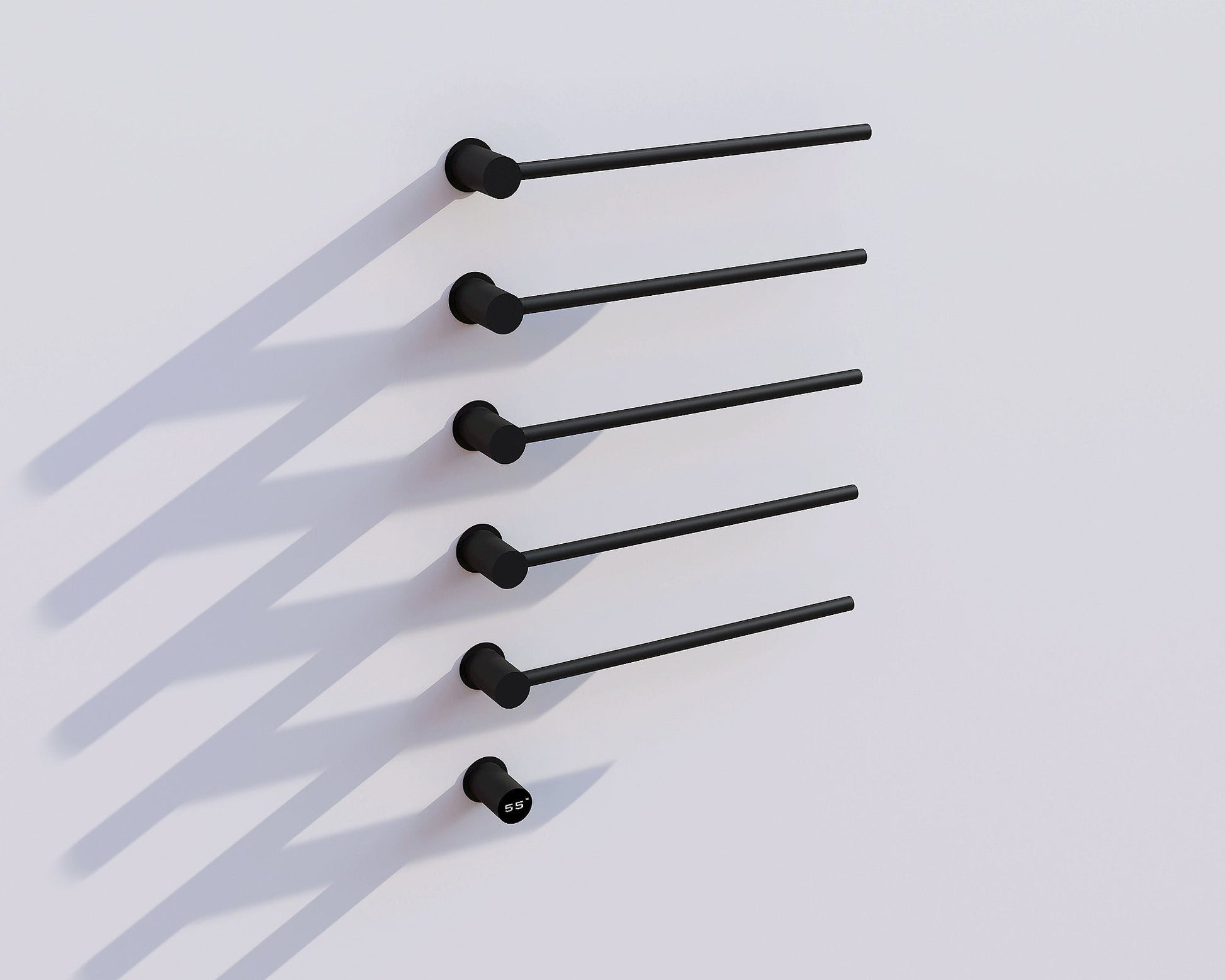 Radiateur sèche-serviettes électrique noir avec thermostat L-SR0005-B