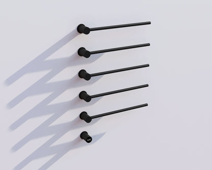 Radiateur sèche-serviettes électrique noir avec thermostat L-SR0005-B