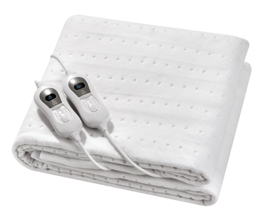 QH Elektrische onderdeken - 2 persoons 160 x 140 cm met Hoekelastieken en controllers 