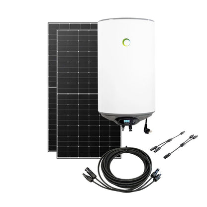 Fothermo chauffe-eau solaire hybride 80L avec panneaux solaires - paquet complet