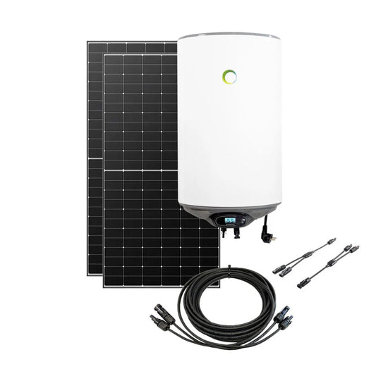 Fothermo chauffe-eau solaire hybride 80L avec panneaux solaires - paquet complet
