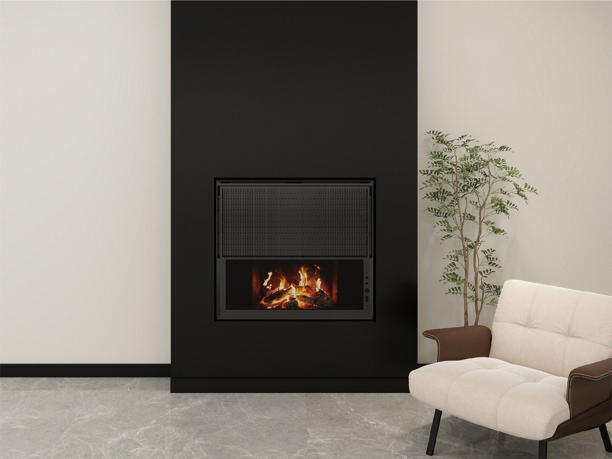 Cheminée à panneaux infrarouges LCD 1700Watt Deluxe