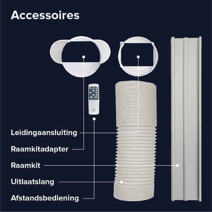 Climatiseur mobile Wifi déshumidifier et ventiler avec joint de fenêtre et purificateur d'air 9000btu