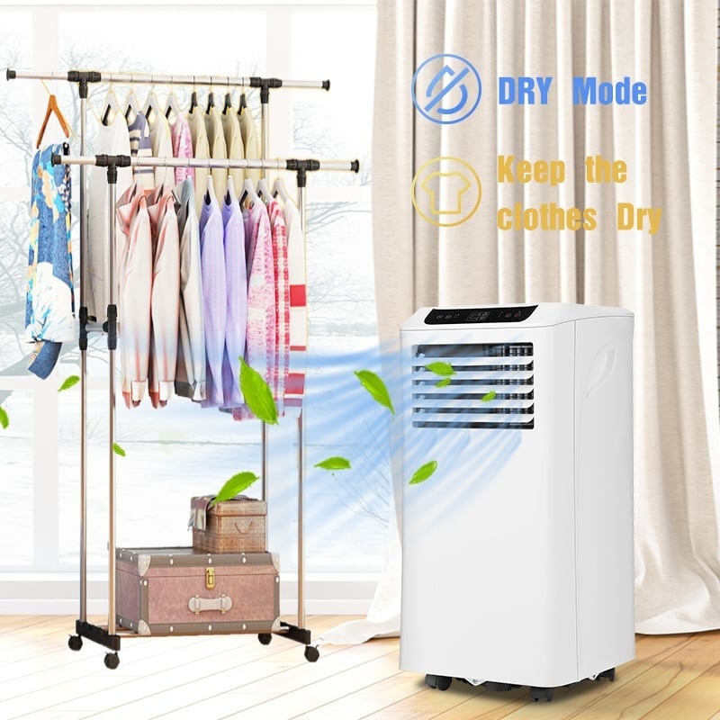 Climatiseur mobile Wifi déshumidifier et ventiler avec joint de fenêtre et purificateur d'air 9000btu