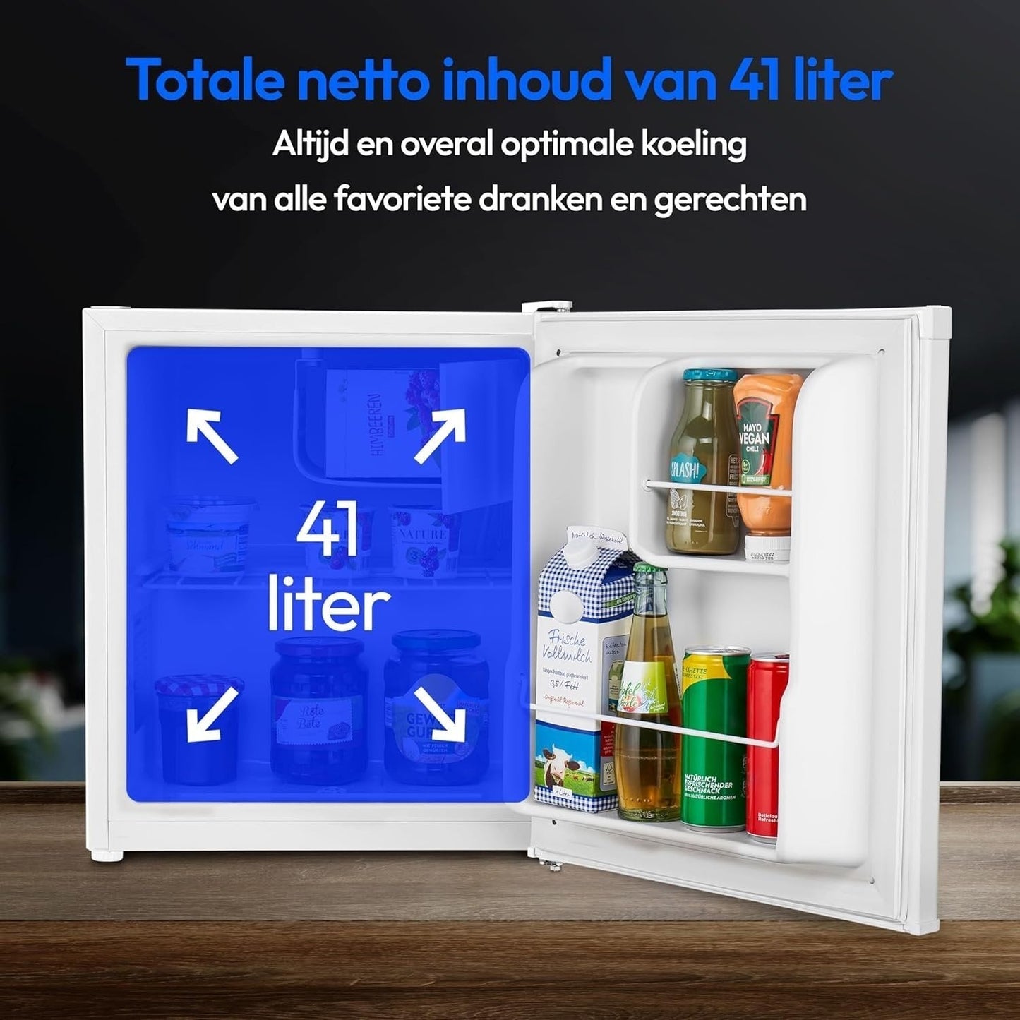 Mini réfrigérateur Nurion - 40 L - Petit réfrigérateur - Autonome - Compact - Blanc