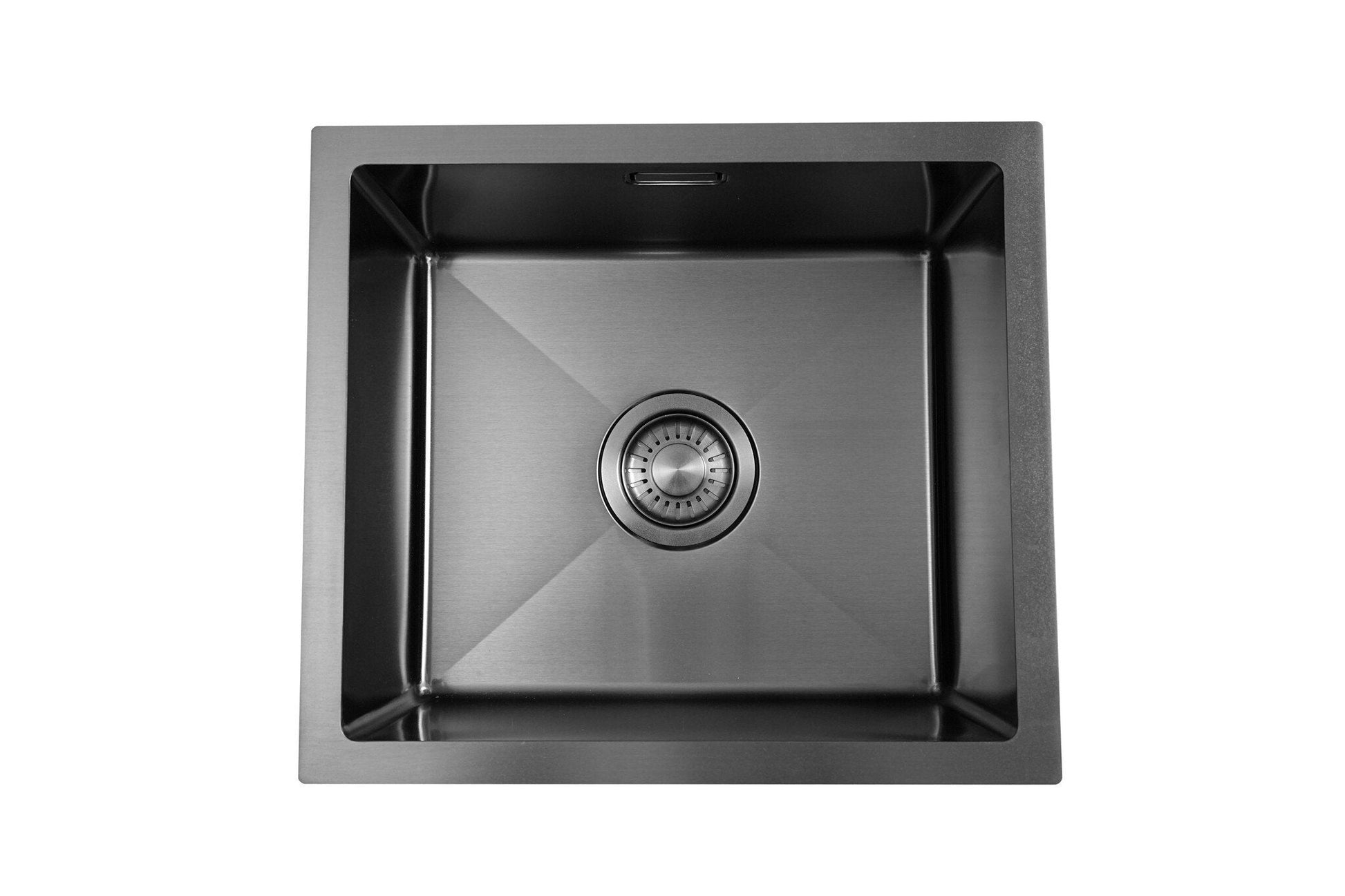 Nurion Évier Black Metal 28,5 x 34,5 – Évier de cuisine - Éviers de cuisine – Bac de cuisine - sans trou de robinet, en acier inoxydable