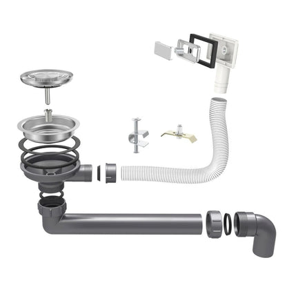 Nurion Evier Noir Métal 34,5 x 34,5- Evier Cuisine - Eviers Cuisine - Evier Cuisine - sans trou de robinetterie inox