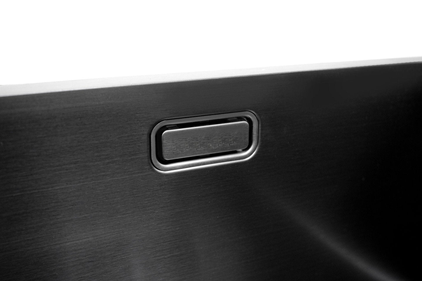Évier Nurion Black Metal 44,5 x 34,5 – Évier de cuisine - Éviers de cuisine – Bac de cuisine - sans trou pour robinet, inox