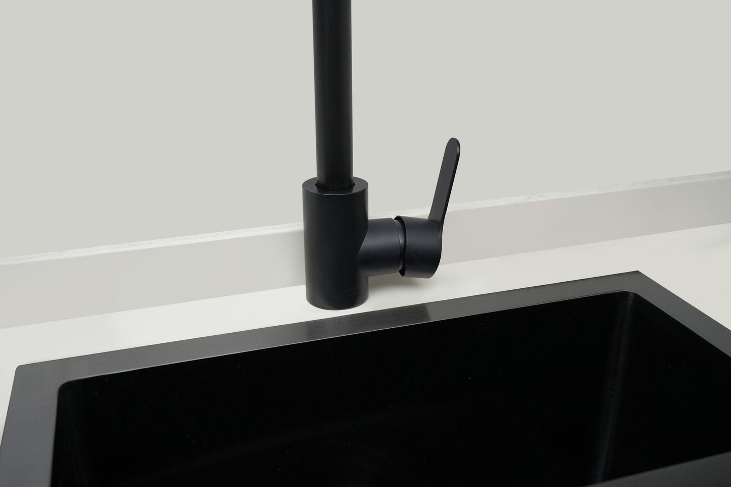 Évier Nurion Black Metal 44,5 x 34,5 – Évier de cuisine - Éviers de cuisine – Bac de cuisine - sans trou pour robinet, inox