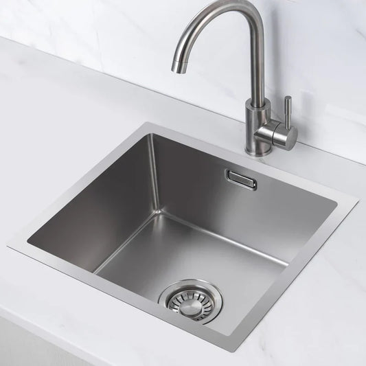 Évier Nurion inox 44,5 x 34,5 – Évier de cuisine - Éviers de cuisine – Bac de cuisine - sans trou pour robinet