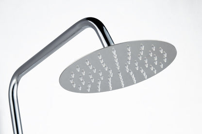 Douche de surface à effet pluie 30 cm douche de tête thermostatique chrome