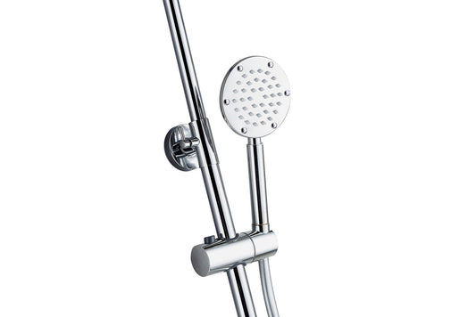 Douche de surface à effet pluie 30 cm douche de tête thermostatique chrome