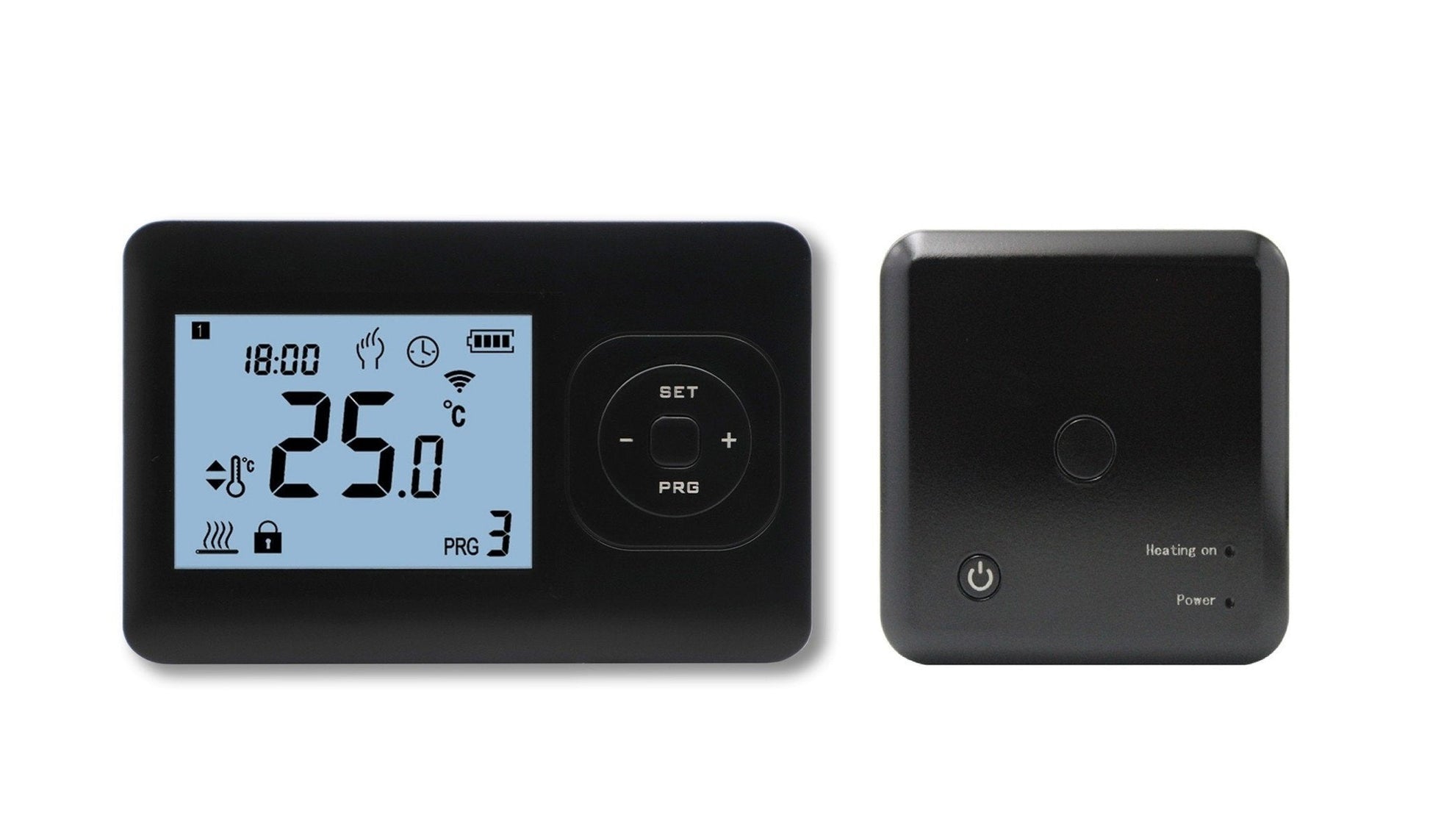 QH Thermostat programmable de base avec récepteur en saillie noir