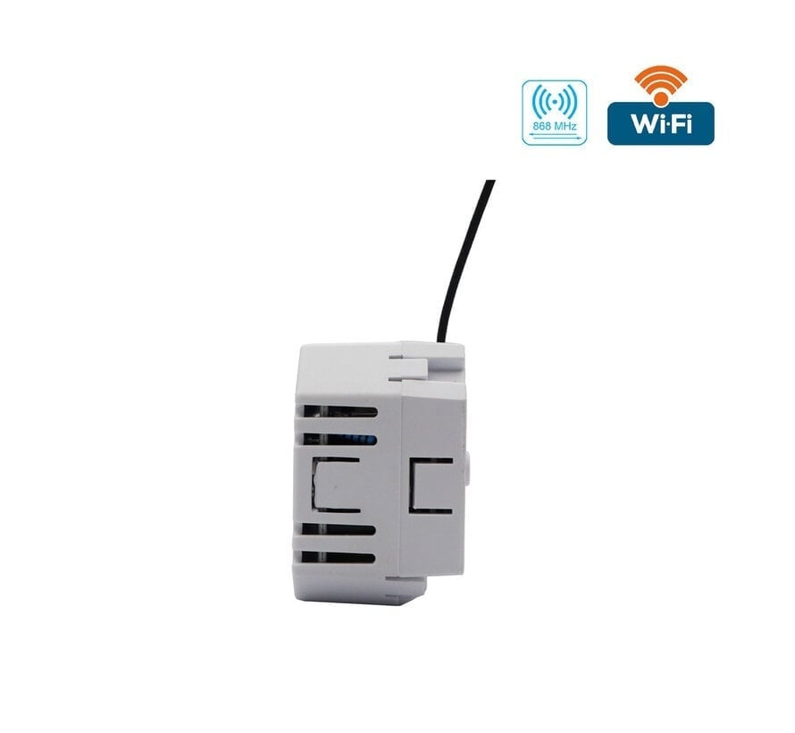 Thermostat noir WiFi QH-Basic avec récepteur encastré