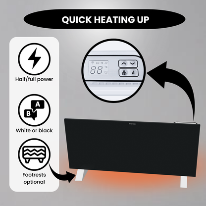 Chauffage de qualité - Eco Slim Wifi noir