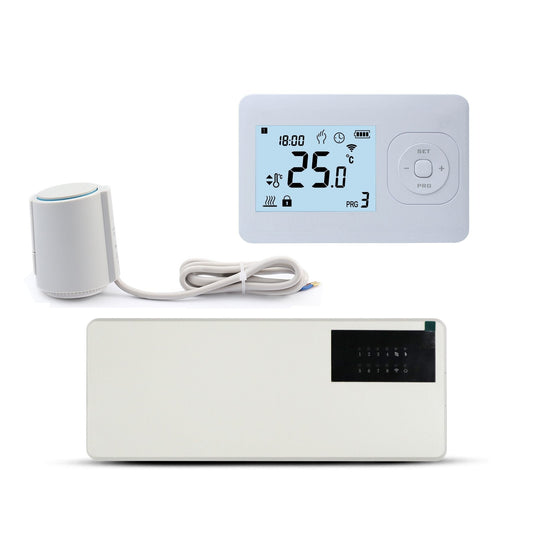 Quality Heating - Série QH-W - Set - Contrôle des zones de chauffage par le sol - Contrôle sans fil - Thermostat