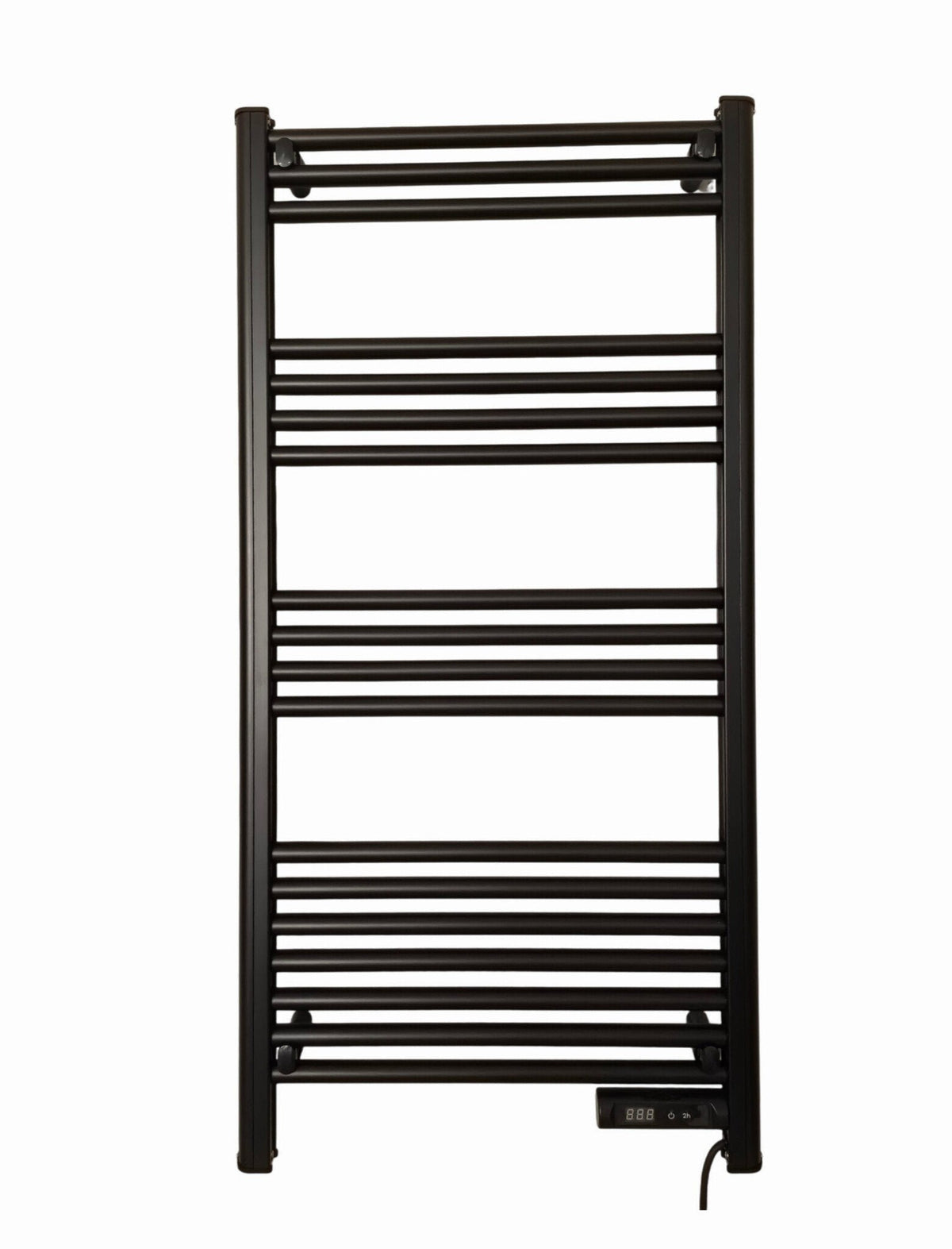 Slimme elektrische handdoekradiator met thermostaat zwart 425Watt