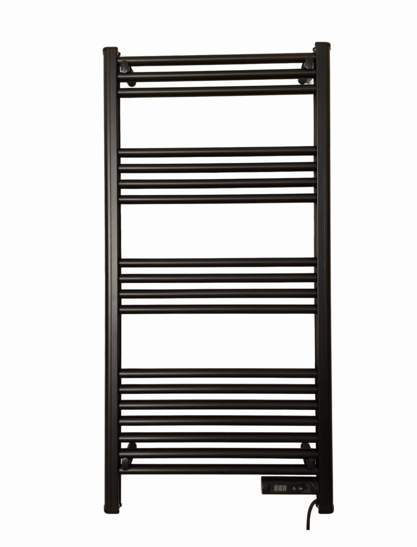 Radiateur électrique à serviettes intelligent avec thermostat noir 425Watt