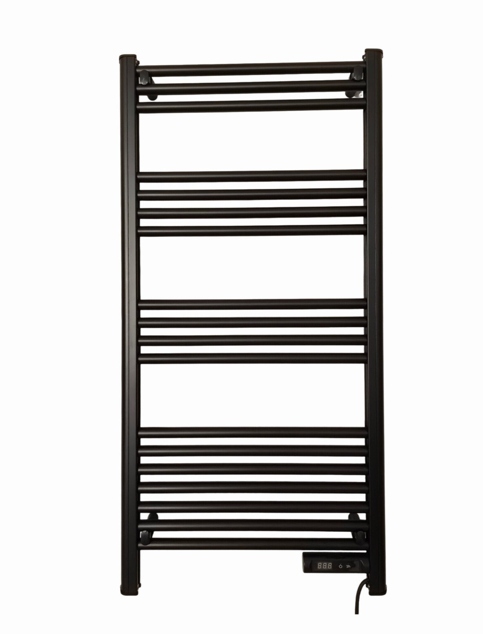 Radiateur électrique à serviettes intelligent avec thermostat noir 425Watt