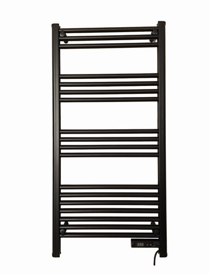 Radiateur électrique à serviettes intelligent avec thermostat noir 425Watt