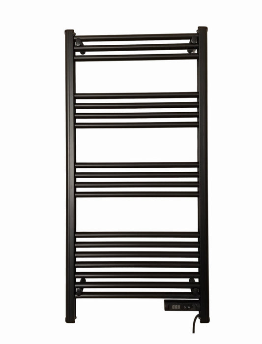 Radiateur électrique à serviettes intelligent avec thermostat noir 425Watt