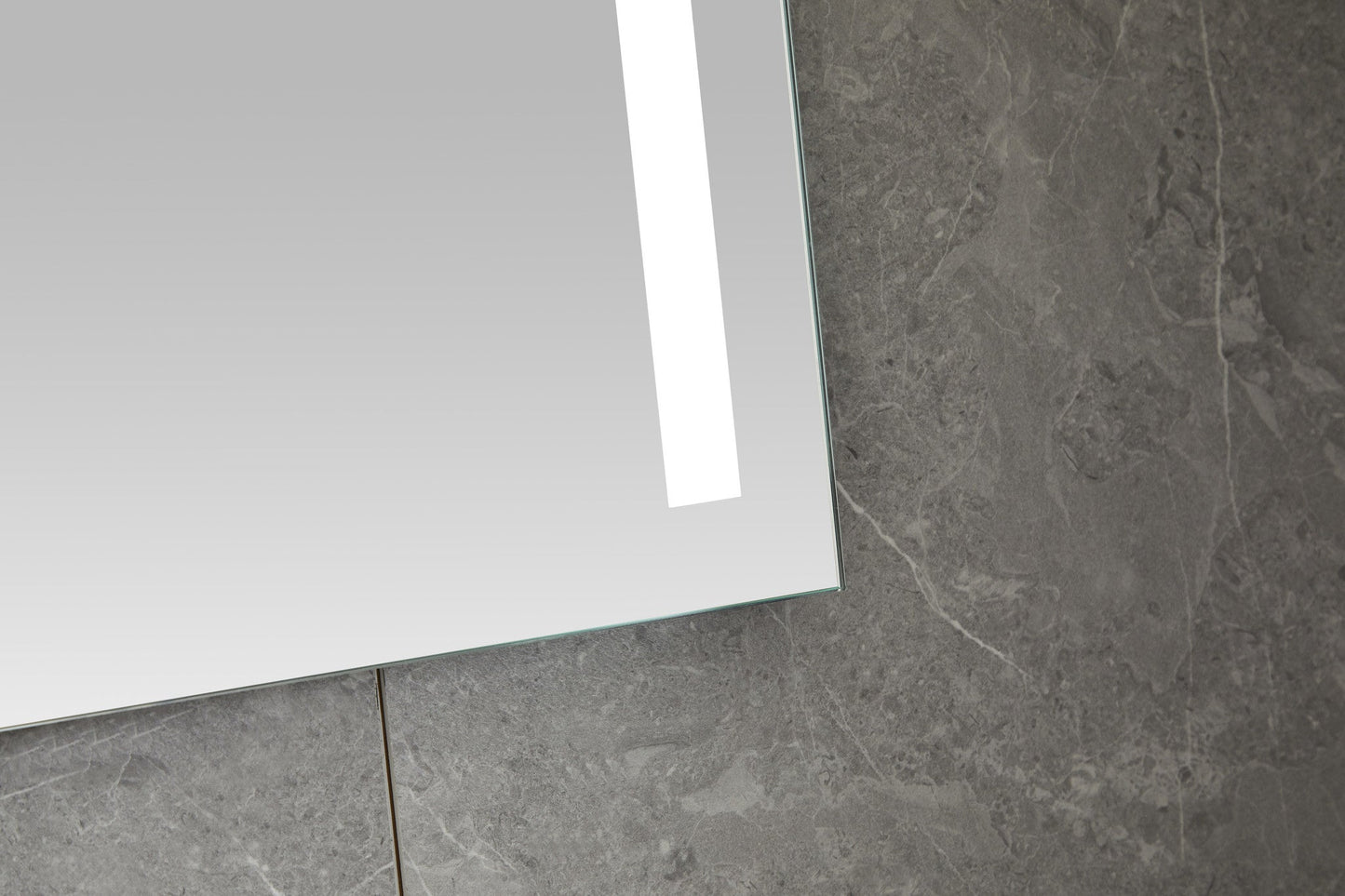 Miroir 60 x 100 cm sans cadre, éclairage LED encastré et anti-condensation
