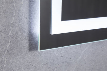Miroir 70 x 120 cm sans cadre, éclairage LED encastré et anti-condensation