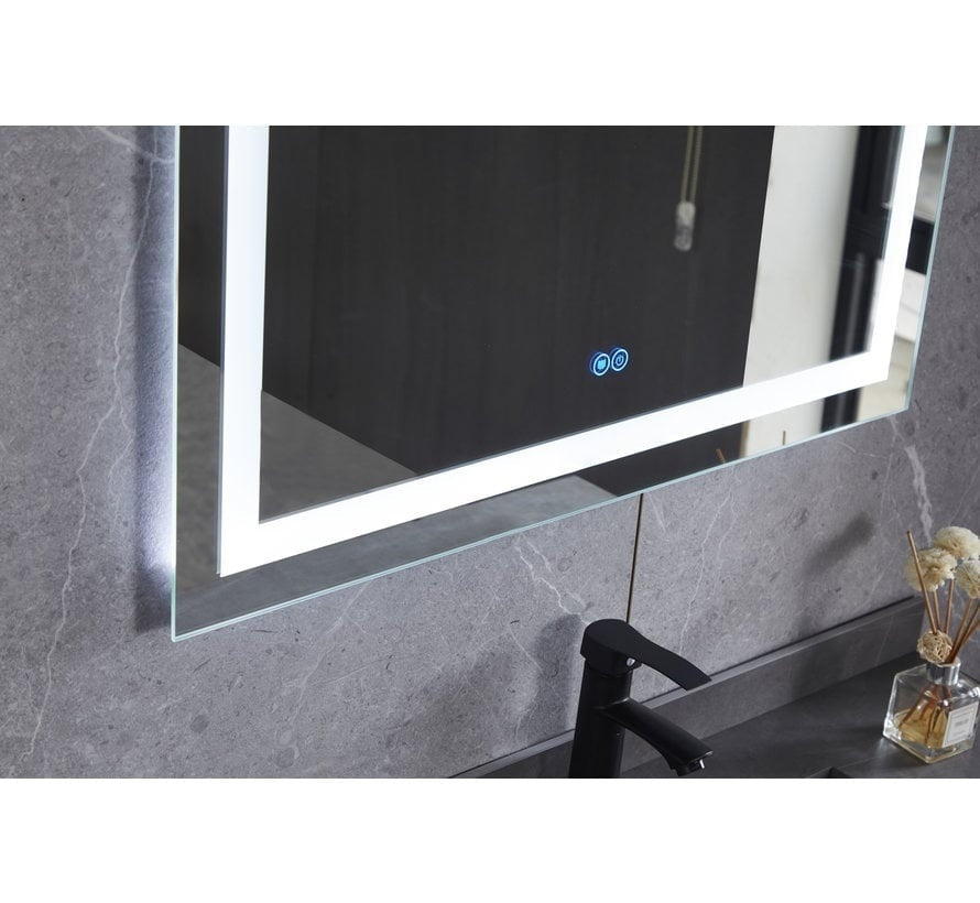 Miroir 70x50 cm sans cadre LED