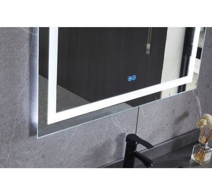 Miroir 70x50 cm sans cadre LED