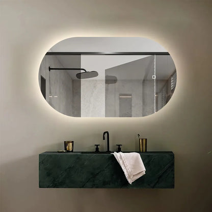 Miroir avec LED ovale 50 x 100 cm