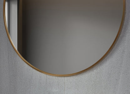 Miroir rond 100 cm avec cadre doré