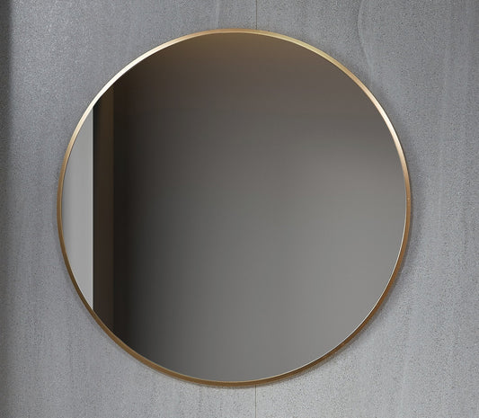 Miroir rond 100 cm avec cadre doré