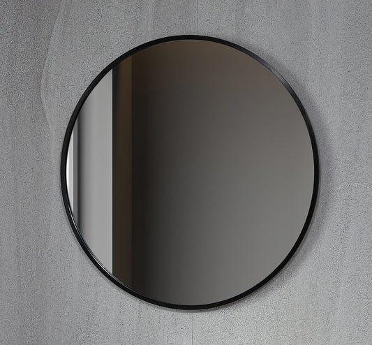 Miroir rond 100 cm avec cadre noir - Bella Mirror