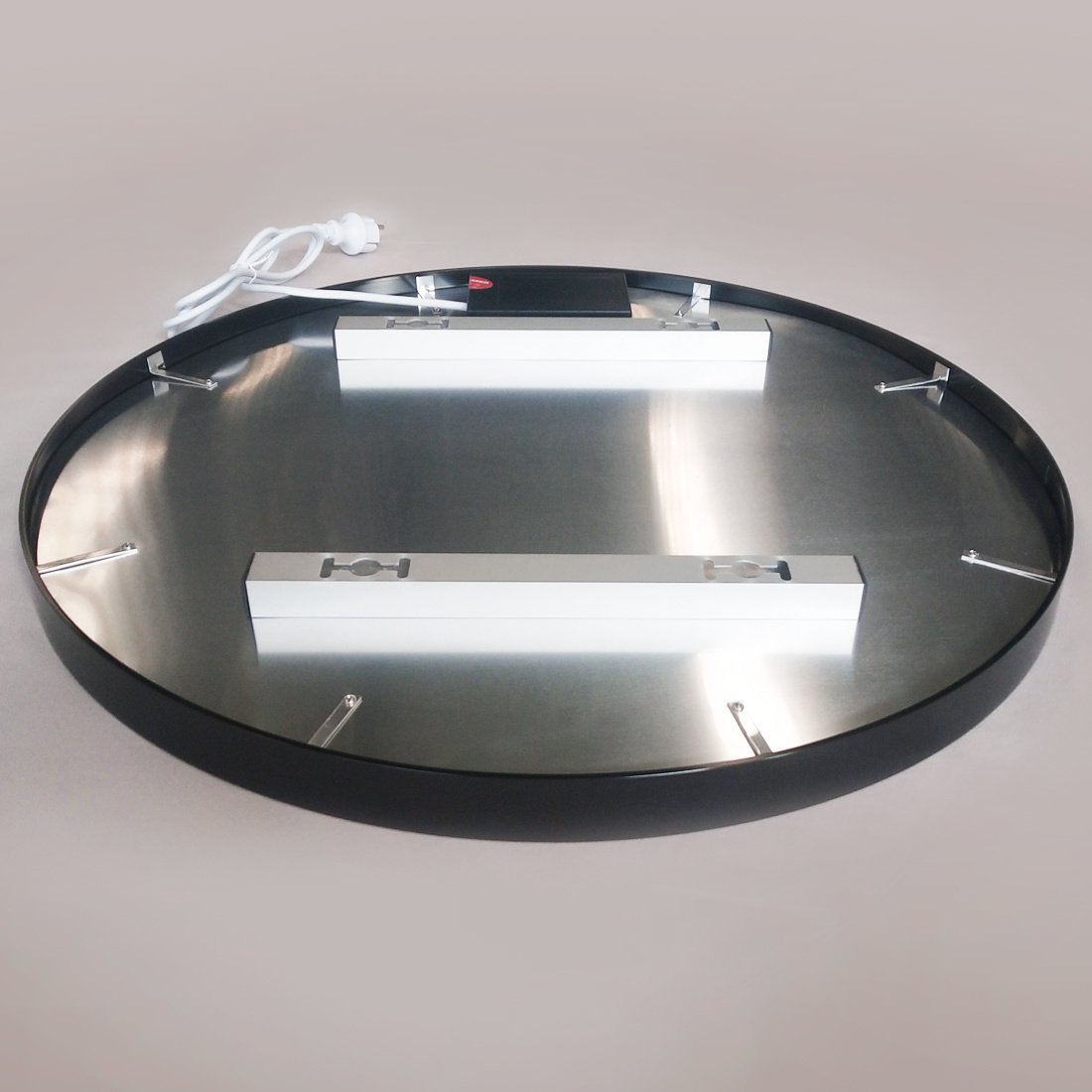 Spiegel rond 60 cm met gouden frame, led verlichting en anti condens